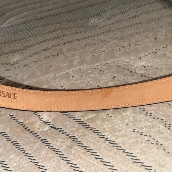 Versace Crystal Medusa Pink Leather Belt — Rare Glam Statement Piece - Picture 8 of 9